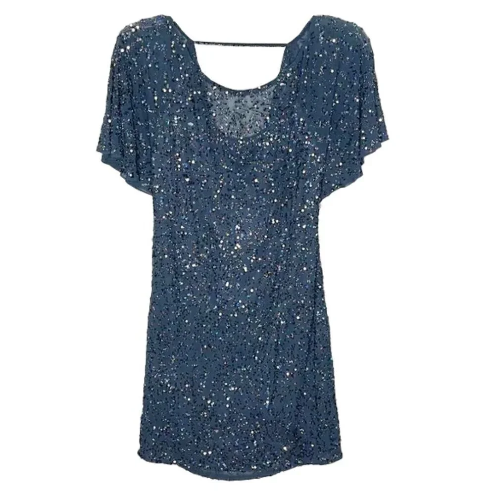 AIDAN MATTIX Vintage Sequin cocktail Dress Size 4